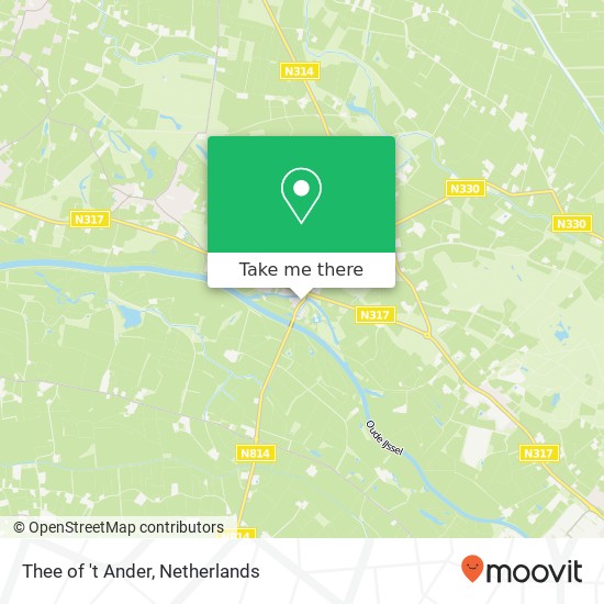 Thee of 't Ander, Dorpsstraat 17 6998 AA Bronckhorst map