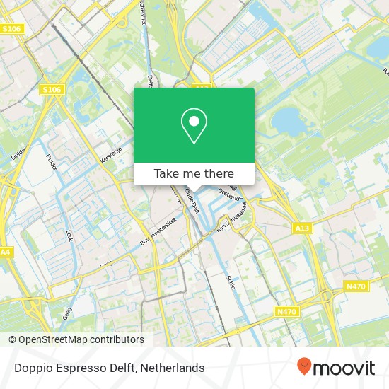 Doppio Espresso Delft, Hippolytusbuurt 1 2611 HM Delft map