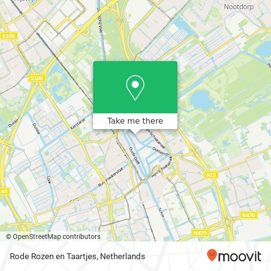 Rode Rozen en Taartjes, Verwersdijk 116 2611 NL Delft map