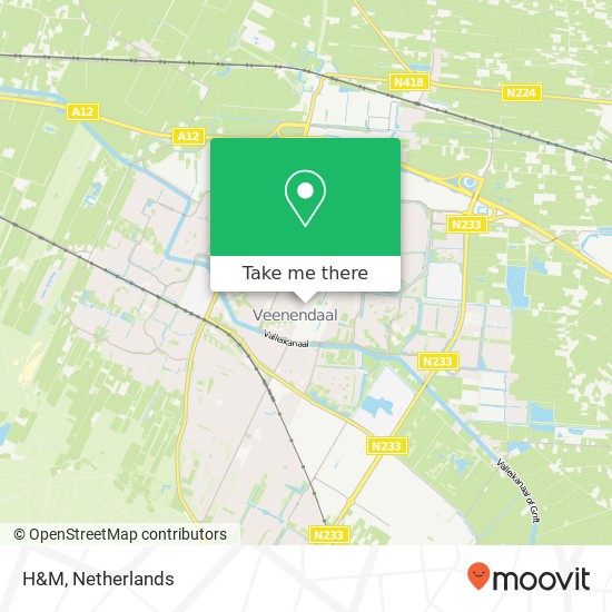 H&M, Hoofdstraat 39 3901 AC Veenendaal map