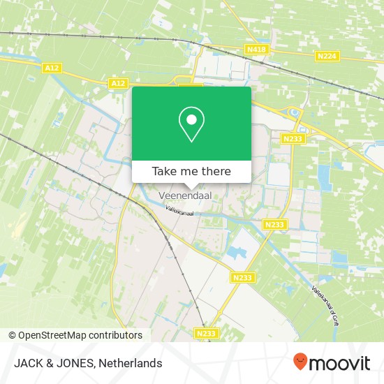 JACK & JONES, Hoofdstraat 28 3901 AN Veenendaal Karte