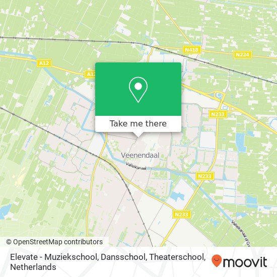 Elevate - Muziekschool, Dansschool, Theaterschool, Zandstraat 36 3901 CM Veenendaal map