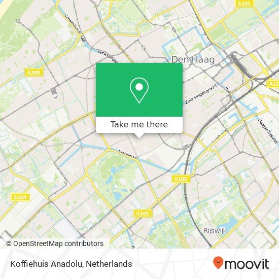 Koffiehuis Anadolu, Schalk Burgerstraat 277 2572 TW Den Haag map