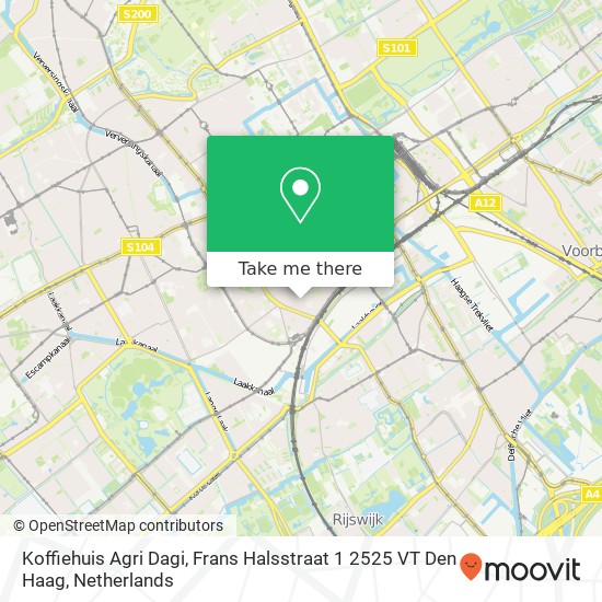 Koffiehuis Agri Dagi, Frans Halsstraat 1 2525 VT Den Haag Karte