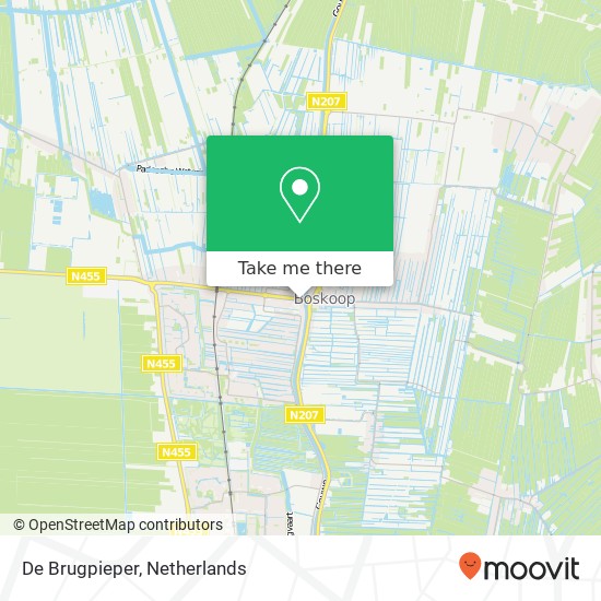 De Brugpieper, Dorpsstraat 8 2771 DH Alphen aan den Rijn map