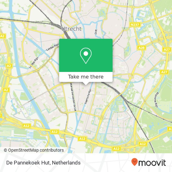 De Pannekoek Hut, Amaliadwarsstraat 2 3522 AR Utrecht Karte