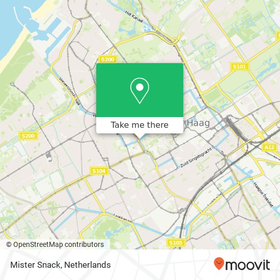 Mister Snack, Bij de Westermolens 2513 Den Haag map