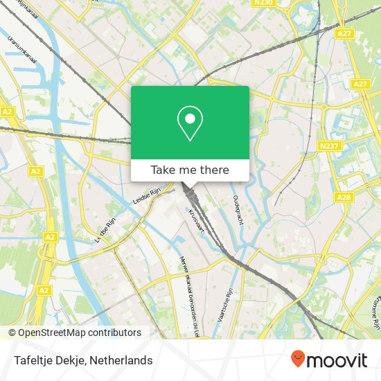 Tafeltje Dekje, Hoog Catharijne 3511 CB Utrecht map