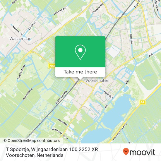 T Spoortje, Wijngaardenlaan 100 2252 XR Voorschoten map