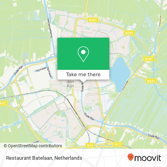 Restaurant Batelaan, Hooftstraat 97 2406 GE Alphen aan den Rijn map