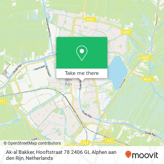 Ak-al Bakker, Hooftstraat 78 2406 GL Alphen aan den Rijn map