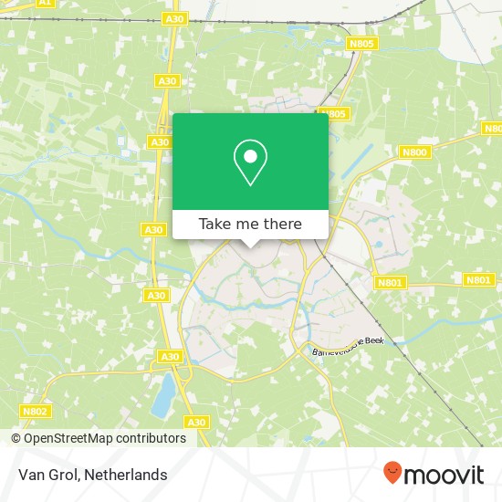 Van Grol, Amersfoortsestraat 65 3772 CG Barneveld map