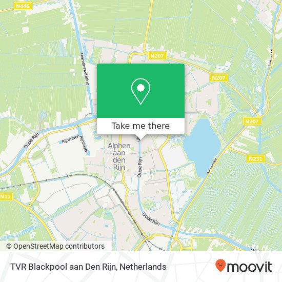 TVR Blackpool aan Den Rijn map