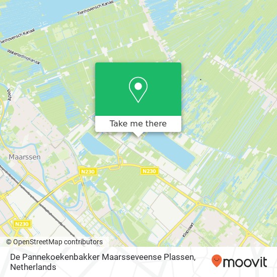 De Pannekoekenbakker Maarsseveense Plassen, 3602 Maarssen map