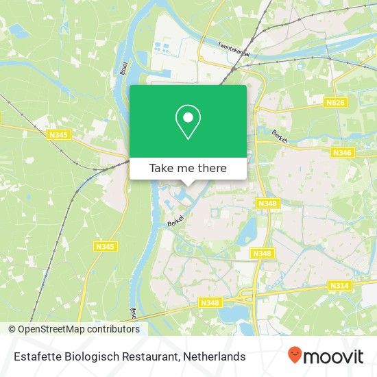 Estafette Biologisch Restaurant, Spittaalstraat 22 7201 ED Zutphen map