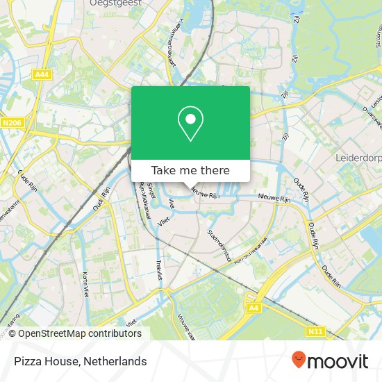 Pizza House, Breestraat 146P 2311 CX Leiden map