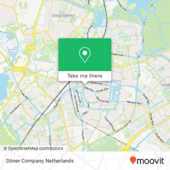 Döner Company, Haarlemmerstraat 4 2312 GA Leiden map