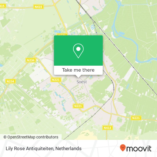 Lily Rose Antiquiteiten, Wijnand Toplaan 5 3762 XZ Soest map