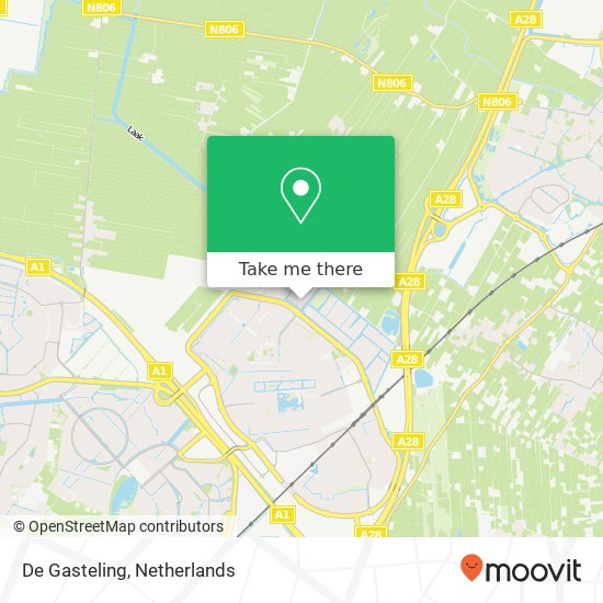 De Gasteling, Wervershoofstraat 155 3826 EM Amersfoort map