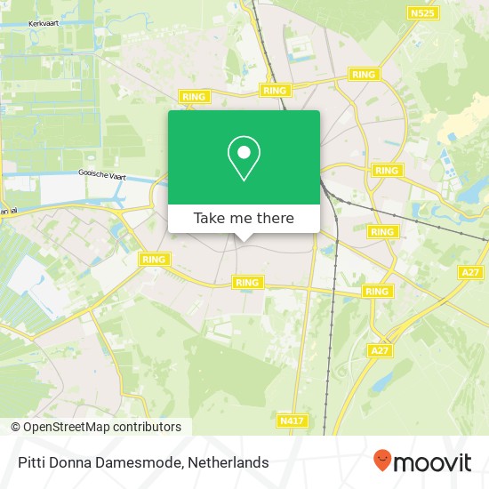 Pitti Donna Damesmode, Gijsbrecht van Amstelstraat 142 1214 BD Hilversum map
