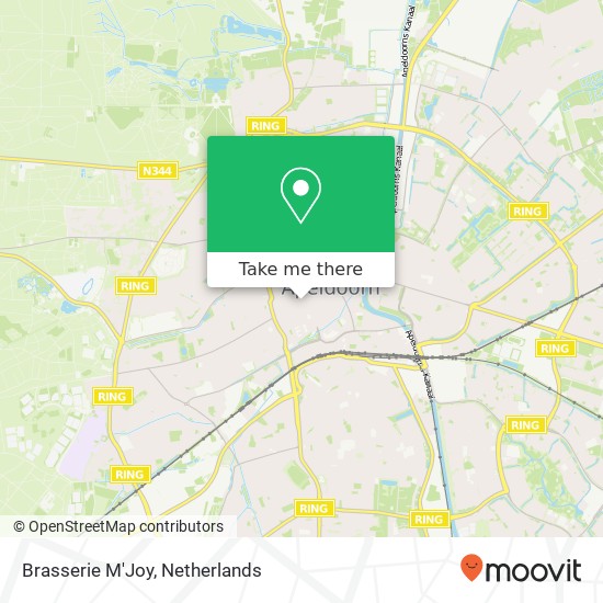 Brasserie M'Joy, Leienplein 10 7311 EE Apeldoorn Karte