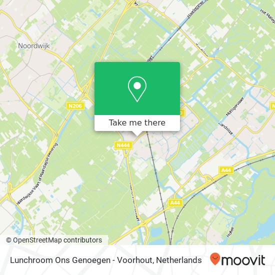 Lunchroom Ons Genoegen - Voorhout, Herenstraat 100 2215 KK Voorhout Karte