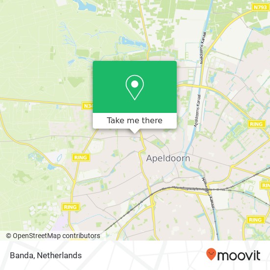 Banda, Bandalaan 7314 BS Apeldoorn map