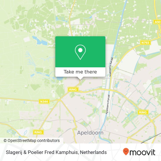 Slagerij & Poelier Fred Kamphuis, Zwolseweg 204 Apeldoorn Karte