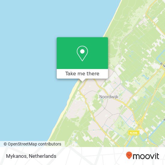 Mykanos, Koningin Wilhelmina Boulevard 12 2202 GT Noordwijk Karte