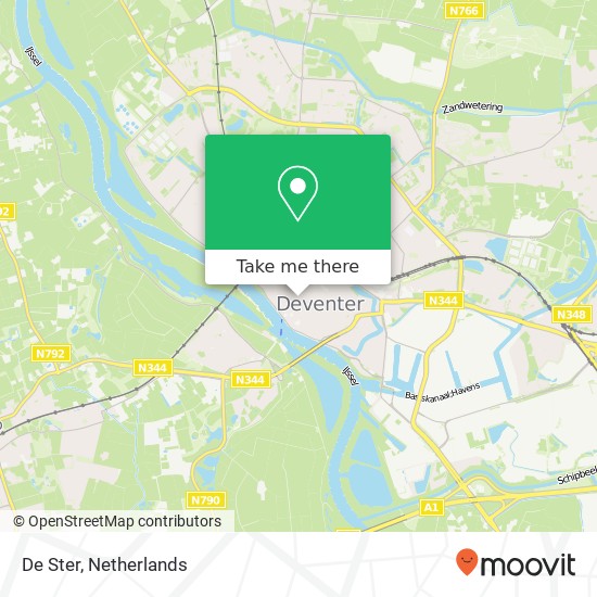 De Ster, Nieuwstraat 11 7411 LE Deventer map