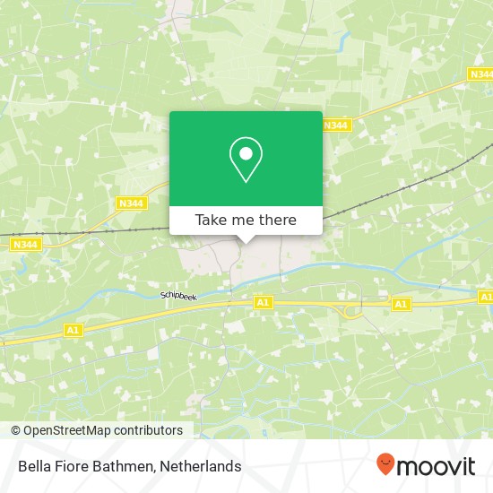 Bella Fiore Bathmen, Schoolstraat 4 7437 AE Bathmen map