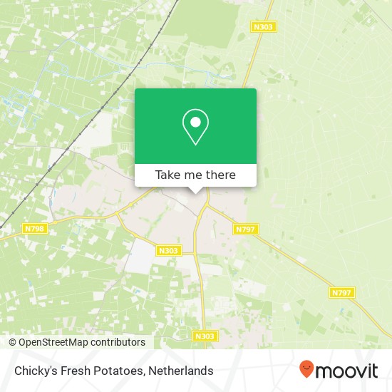 Chicky's Fresh Potatoes, Kerkstraat 42 3882 BS Putten map