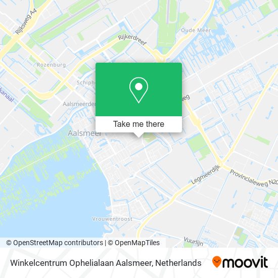 Winkelcentrum Ophelialaan Aalsmeer map