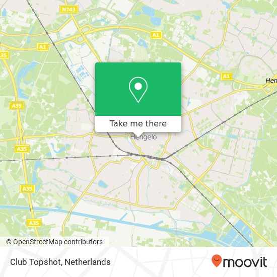 Club Topshot, Willemstraat 46 7551 DM Hengelo map