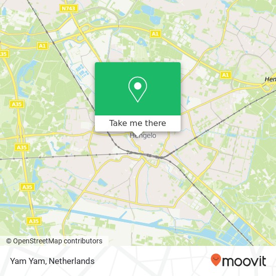 Yam Yam, Willemstraat 35 7551 DL Hengelo map