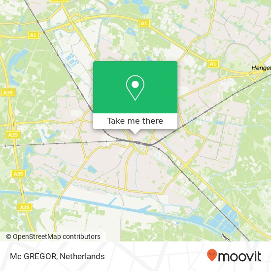 Mc GREGOR, Nieuwstraat 47 7551 CZ Hengelo map