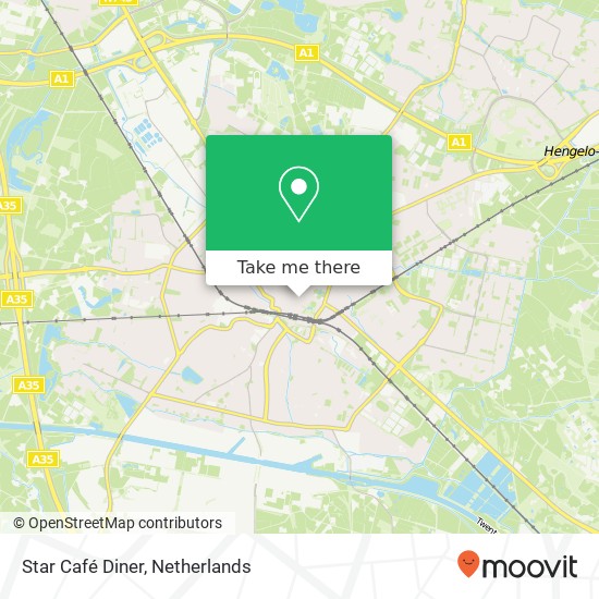 Star Café Diner, B.P. Hofstedestraat 50 7551 DG Hengelo Karte