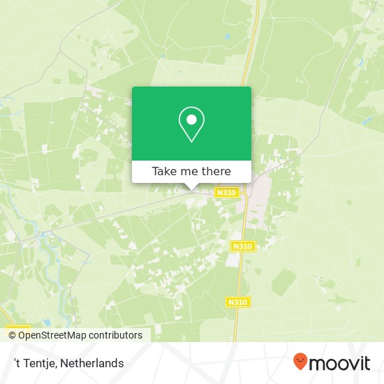 't Tentje, Merelweg 1 8075 AV Nunspeet Karte