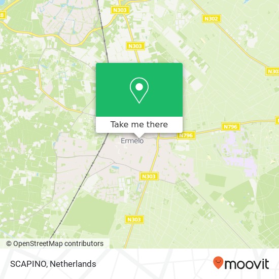 SCAPINO, Stationsstraat 44 3851 NJ Ermelo map