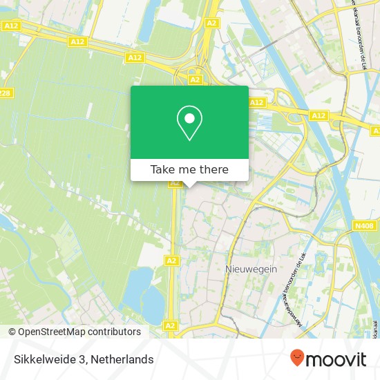 Sikkelweide 3, 3437 XJ Nieuwegein map