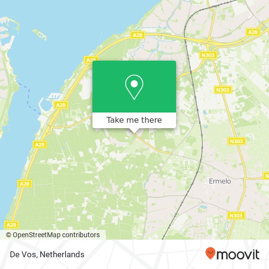 De Vos, Horsterweg 195 3853 KG Ermelo map