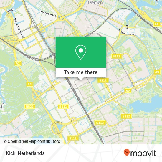 Kick, Bijlmerplein 113 1102 DB Amsterdam map