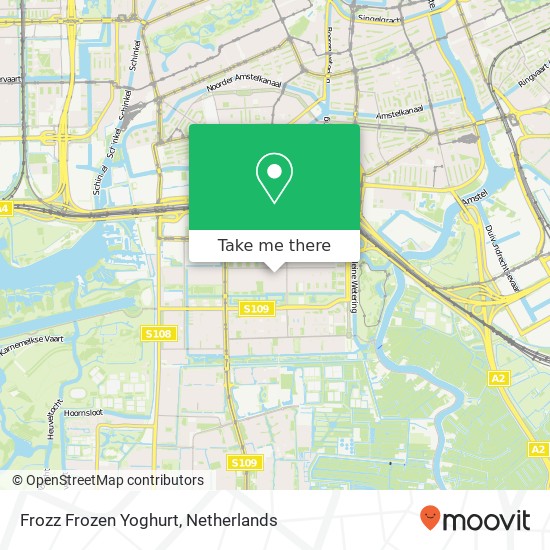 Frozz Frozen Yoghurt, Gelderlandplein 1082 LV Amsterdam map