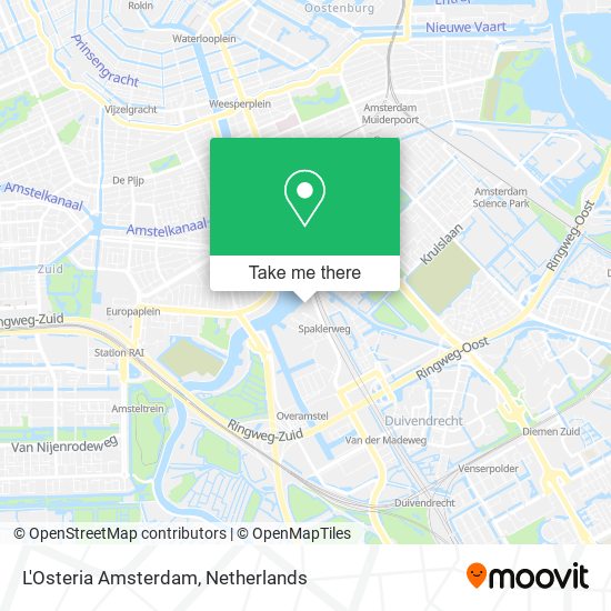L'Osteria Amsterdam map