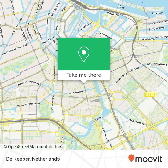 De Keeper, Van Woustraat 193 1074 AM Amsterdam map