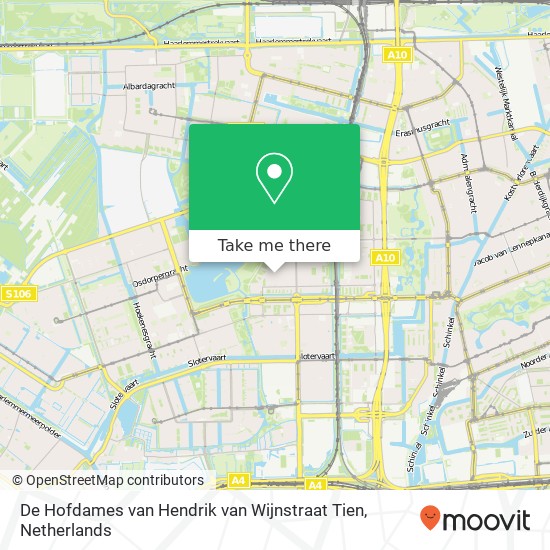 De Hofdames van Hendrik van Wijnstraat Tien, Hendrik van Wijnstraat 10 1065 AS Amsterdam map