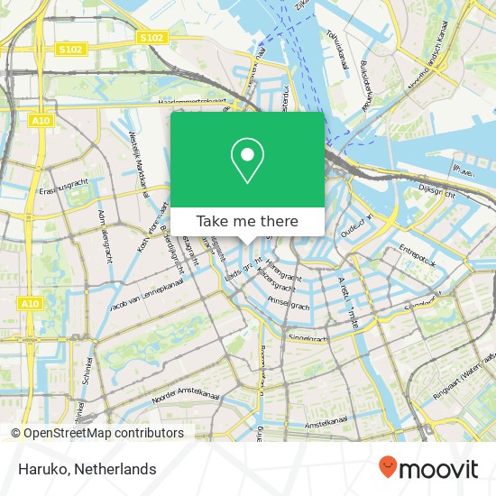 Haruko, Runstraat 3 1016 GJ Amsterdam map