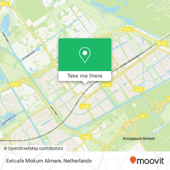 Eetcafe Mokum Almere, Philadelphiapad 1334 KC Almere-Buiten map