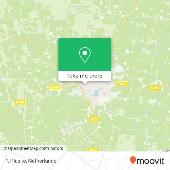 't Plaske, Kerkplein 24 7631 EW Dinkelland map
