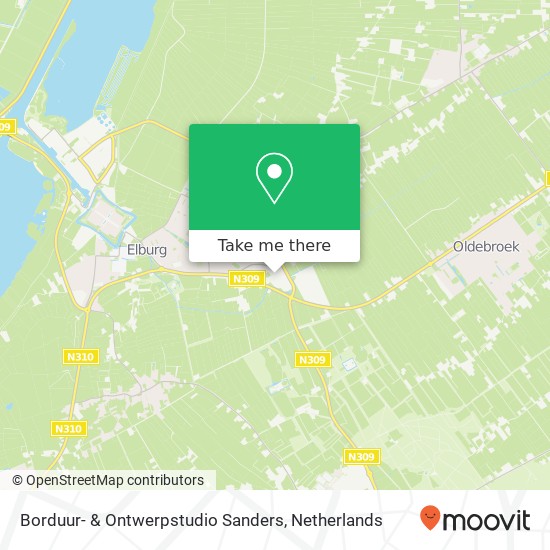 Borduur- & Ontwerpstudio Sanders, Noorderbreedte 16 8081 PX Elburg map